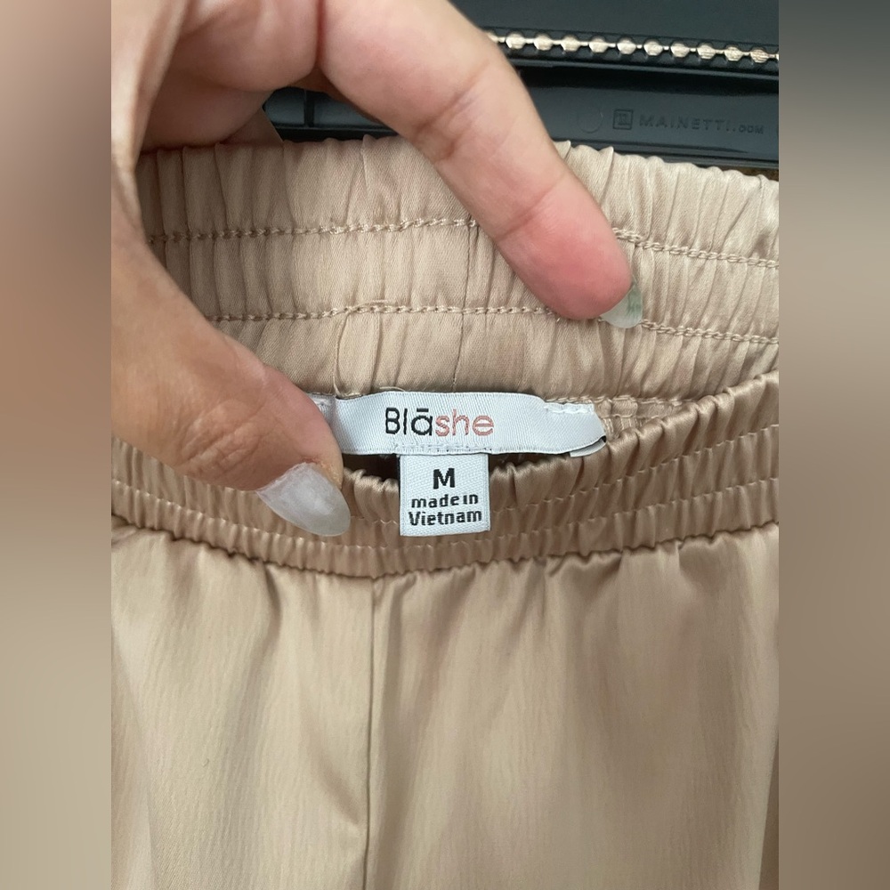 Blashe Silk Beige Joggers View 4